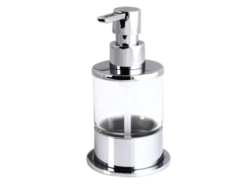 Дозатор жидкого мыла стекло-металл настольный  FL13-2  1*30